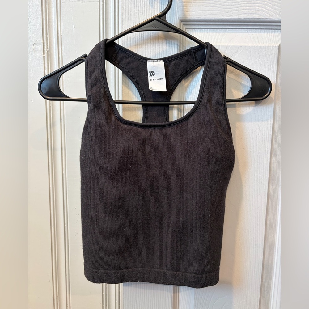 All in Motion Charcoal Racerback Top size medium